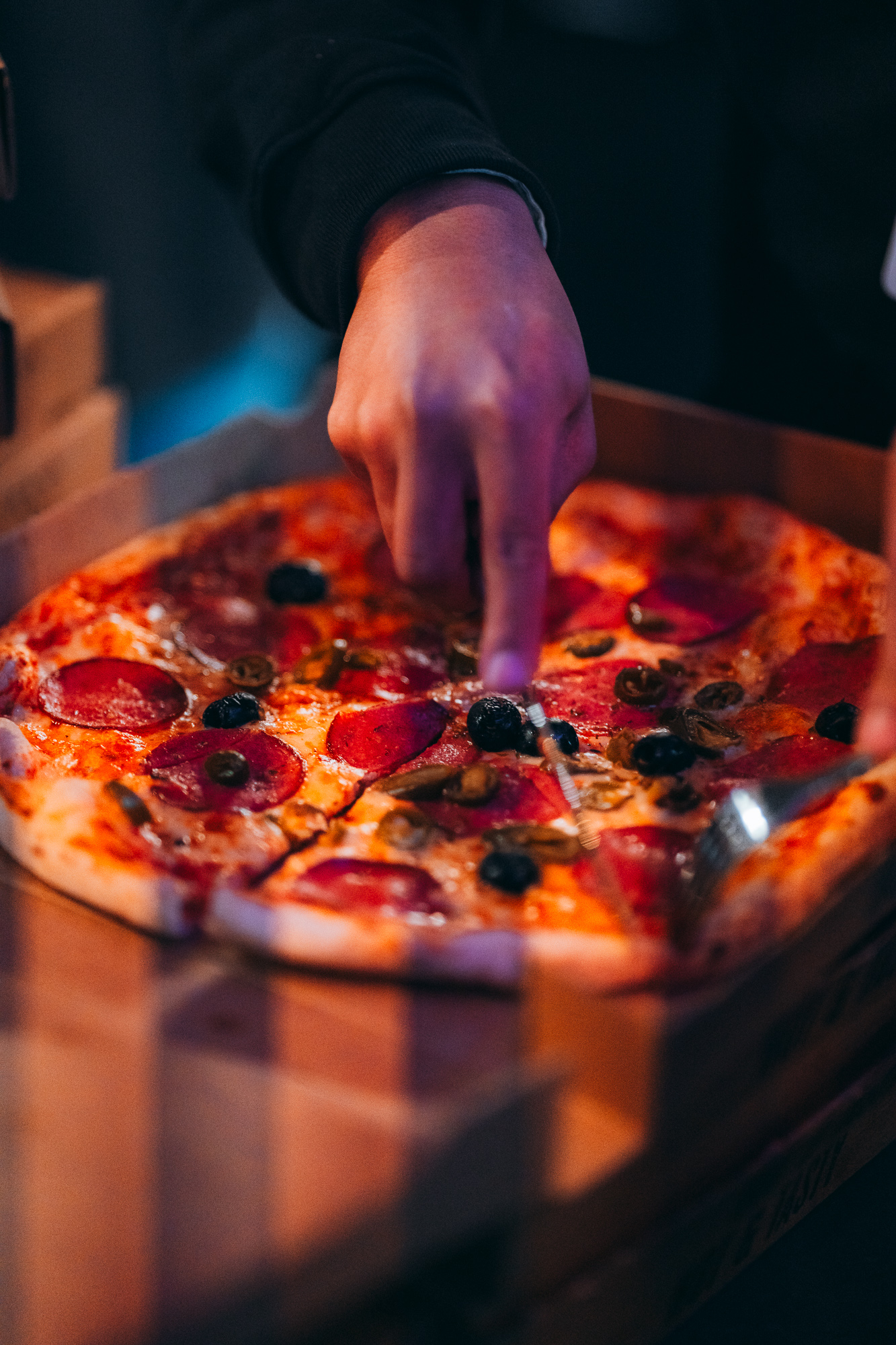 Pizza für die Teilnehmenden